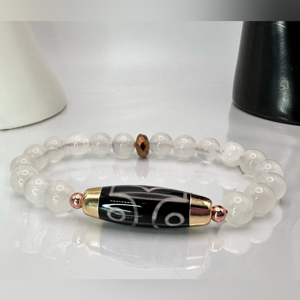 SOUL PURIFIER SELENITE NATURAL STONES BRACELET size 7” - Picture 4 of 10